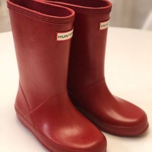 Hunter Kids' First Classic Rain Boots in Red